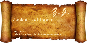 Zucker Julianna névjegykártya